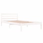vidaXL Giroletto in Legno Massello di Pino 100x200 cm Bianco vidaXL Giroletto in Legno Massello di Pino 100x200 cm Bianco