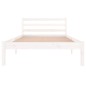 vidaXL Giroletto in Legno Massello di Pino 100x200 cm Bianco vidaXL Giroletto in Legno Massello di Pino 100x200 cm Bianco