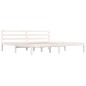 Giroletto Legno Massello Pino 180x200 cm Bianco 6FT Super King Giroletto Legno Massello Pino 180x200 cm Bianco 6FT Super King
