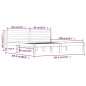 Giroletto Legno Massello Pino 180x200 cm Bianco 6FT Super King Giroletto Legno Massello Pino 180x200 cm Bianco 6FT Super King