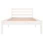 vidaXL Giroletto in Legno Massello di Pino 90x200 cm Bianco vidaXL Giroletto in Legno Massello di Pino 90x200 cm Bianco