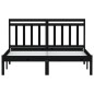 Giroletto in Legno Massello Nero 120x190 cm 4FT Small Double