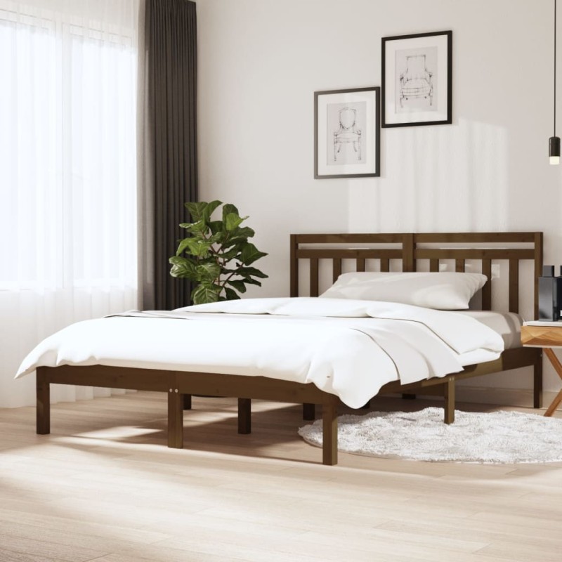 Giroletto in Legno Massello Miele 120x190cm 4FT Small Double Giroletto in Legno Massello Miele 120x190cm 4FT Small Double