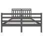Giroletto Grigio in Legno Massello 150x200 cm 5FT King Size Giroletto Grigio in Legno Massello 150x200 cm 5FT King Size