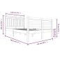 Giroletto in Legno Massello 120x190 cm 4FT Small Double Giroletto in Legno Massello 120x190 cm 4FT Small Double