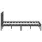 Giroletto Grigio in Legno Massello 135x190 cm 4FT6 Double Giroletto Grigio in Legno Massello 135x190 cm 4FT6 Double
