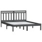 Giroletto Grigio in Legno Massello 150x200 cm 5FT King Size Giroletto Grigio in Legno Massello 150x200 cm 5FT King Size