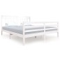 Giroletto Bianco in Legno Massello 180x200 cm 6FT Super King Giroletto Bianco in Legno Massello 180x200 cm 6FT Super King