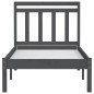 Giroletto Grigio in Legno Massello 90x190 cm 3FT Single Giroletto Grigio in Legno Massello 90x190 cm 3FT Single