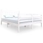 Giroletto Bianco in Legno Massello 150x200 cm 5FT King Size Giroletto Bianco in Legno Massello 150x200 cm 5FT King Size
