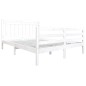 Giroletto Bianco in Legno Massello 150x200 cm 5FT King Size Giroletto Bianco in Legno Massello 150x200 cm 5FT King Size