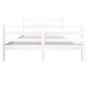 Giroletto Bianco in Legno Massello 150x200 cm 5FT King Size Giroletto Bianco in Legno Massello 150x200 cm 5FT King Size