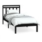 Giroletto Nero Legno Massello 75x190cm UK 2FT6 Small Single Giroletto Nero Legno Massello 75x190cm UK 2FT6 Small Single