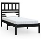 Giroletto Nero Legno Massello 75x190cm 2FT6 Piccolo Singolo Giroletto Nero Legno Massello 75x190cm 2FT6 Piccolo Singolo