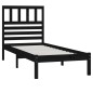 Giroletto Nero Legno Massello 75x190cm 2FT6 Piccolo Singolo Giroletto Nero Legno Massello 75x190cm 2FT6 Piccolo Singolo