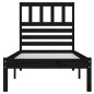 Giroletto Nero Legno Massello 75x190cm 2FT6 Piccolo Singolo Giroletto Nero Legno Massello 75x190cm 2FT6 Piccolo Singolo