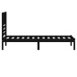 Giroletto Nero Legno Massello 75x190cm 2FT6 Piccolo Singolo Giroletto Nero Legno Massello 75x190cm 2FT6 Piccolo Singolo