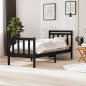 Giroletto Nero in Legno Massello 75x190 cm 2FT6 Small Single Giroletto Nero in Legno Massello 75x190 cm 2FT6 Small Single