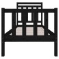 Giroletto Nero in Legno Massello 75x190 cm 2FT6 Small Single Giroletto Nero in Legno Massello 75x190 cm 2FT6 Small Single