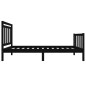 Giroletto Nero in Legno Massello 75x190 cm 2FT6 Small Single Giroletto Nero in Legno Massello 75x190 cm 2FT6 Small Single