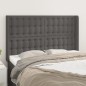 Testiera ad Orecchio Grigio 147x16x118/128cm in Similpelle Testiera ad Orecchio Grigio 147x16x118/128cm in Similpelle