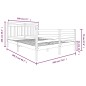 Giroletto Miele in Legno Massello 180x200 cm 6FT Super King Giroletto Miele in Legno Massello 180x200 cm 6FT Super King