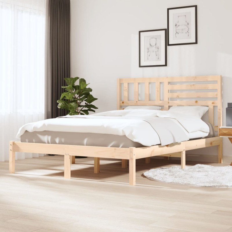 vidaXL Letto senza Materasso 120x190 cm in Legno Massello di Pino vidaXL Letto senza Materasso 120x190 cm in Legno Massello di Pino