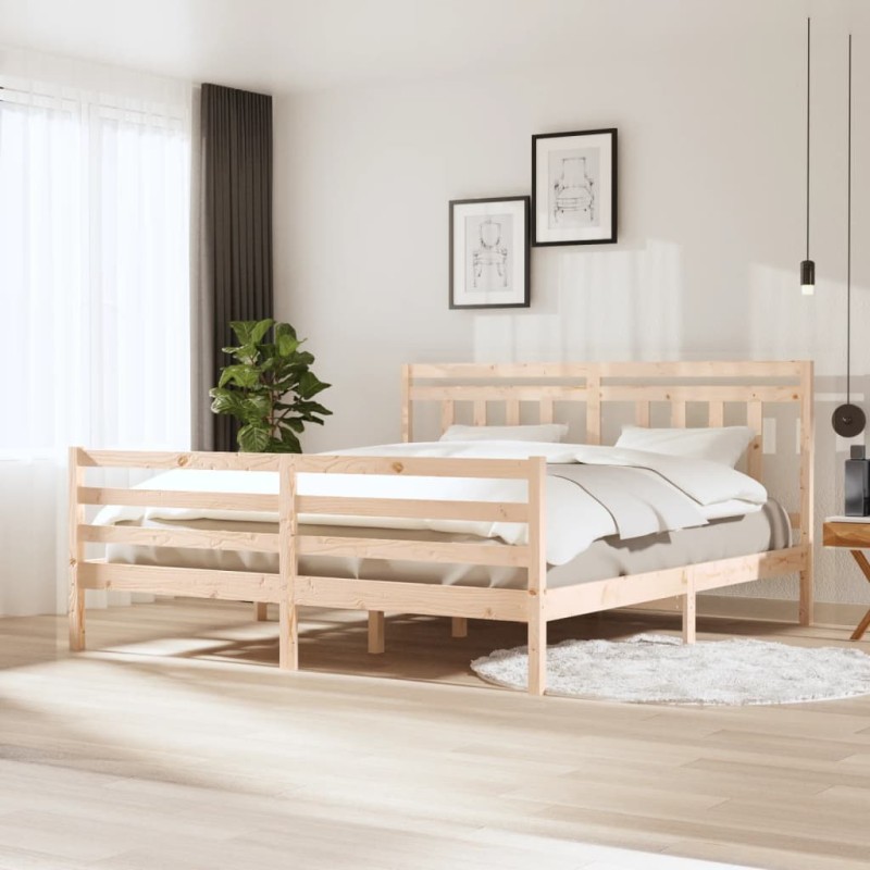Giroletto in Legno Massello 180x200 cm 6FT Super King Giroletto in Legno Massello 180x200 cm 6FT Super King