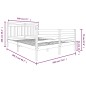 Giroletto in Legno Massello 180x200 cm 6FT Super King Giroletto in Legno Massello 180x200 cm 6FT Super King