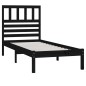 Giroletto Nero in Legno Massello di Pino 90x190 cm 3FT Singolo Giroletto Nero in Legno Massello di Pino 90x190 cm 3FT Singolo
