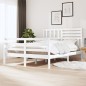 Giroletto Bianco in Legno Massello 150x200 cm 5FT King Size Giroletto Bianco in Legno Massello 150x200 cm 5FT King Size