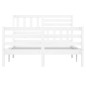 Giroletto Bianco in Legno Massello 150x200 cm 5FT King Size Giroletto Bianco in Legno Massello 150x200 cm 5FT King Size