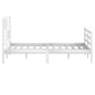 Giroletto Bianco in Legno Massello 150x200 cm 5FT King Size Giroletto Bianco in Legno Massello 150x200 cm 5FT King Size