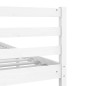 Giroletto Bianco in Legno Massello 150x200 cm 5FT King Size Giroletto Bianco in Legno Massello 150x200 cm 5FT King Size
