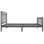 Giroletto Grigio in Legno Massello 75x190 cm 2FT6 Small Single