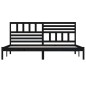Giroletto Nero Legno Massello di Pino 180x200 cm 6FT Super King Giroletto Nero Legno Massello di Pino 180x200 cm 6FT Super King