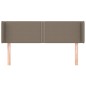 Testiera ad Orecchio Tortora 147x16x78/88 cm in Tessuto