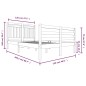 Giroletto Grigio in Legno Massello 120x200 cm Giroletto Grigio in Legno Massello 120x200 cm