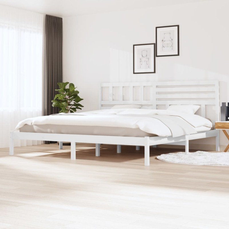 Giroletto White Legno Massello Pino 180x200 cm 6FT Super King Giroletto White Legno Massello Pino 180x200 cm 6FT Super King