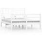 Giroletto Bianco in Legno Massello 135x190 cm 4FT6 Doppio Giroletto Bianco in Legno Massello 135x190 cm 4FT6 Doppio