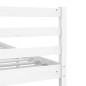 Giroletto Bianco in Legno Massello 135x190 cm 4FT6 Doppio Giroletto Bianco in Legno Massello 135x190 cm 4FT6 Doppio