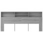 Testiera con Contenitore Grigio Sonoma 220x19x103,5 cm Testiera con Contenitore Grigio Sonoma 220x19x103,5 cm