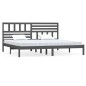 Giroletto Grigio Legno Massello Pino 180x200 cm 6FT Super King Giroletto Grigio Legno Massello Pino 180x200 cm 6FT Super King