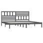 Giroletto Grigio Legno Massello Pino 180x200 cm 6FT Super King Giroletto Grigio Legno Massello Pino 180x200 cm 6FT Super King
