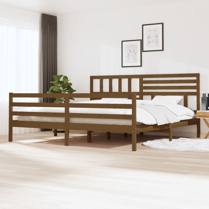 Giroletto Miele in Legno Massello 180x200 cm 6FT Super King Giroletto Miele in Legno Massello 180x200 cm 6FT Super King