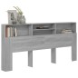 Testiera con Contenitore Grigio Sonoma 220x19x103,5 cm Testiera con Contenitore Grigio Sonoma 220x19x103,5 cm