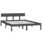 Giroletto Grigio in Legno Massello di Pino 120x190 cm UK Doppio Giroletto Grigio in Legno Massello di Pino 120x190 cm UK Doppio