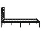 Giroletto Nero in Legno Massello Pino 150x200 cm 5FT King Size Giroletto Nero in Legno Massello Pino 150x200 cm 5FT King Size