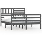 Giroletto Grigio in Legno Massello 150x200 cm 5FT King Size Giroletto Grigio in Legno Massello 150x200 cm 5FT King Size