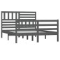 Giroletto Grigio in Legno Massello 150x200 cm 5FT King Size Giroletto Grigio in Legno Massello 150x200 cm 5FT King Size